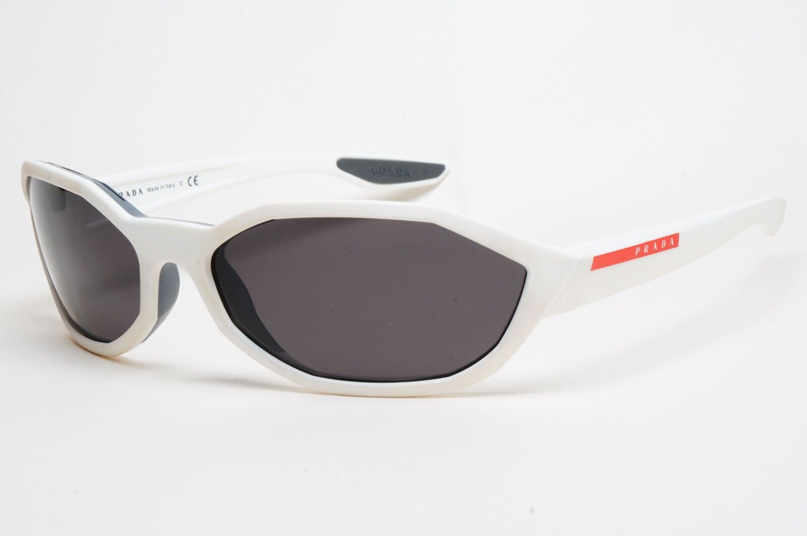 Prada Sunglasses White Black Wrap Angular PS04US SPS 04U AAI-9Q1 231124