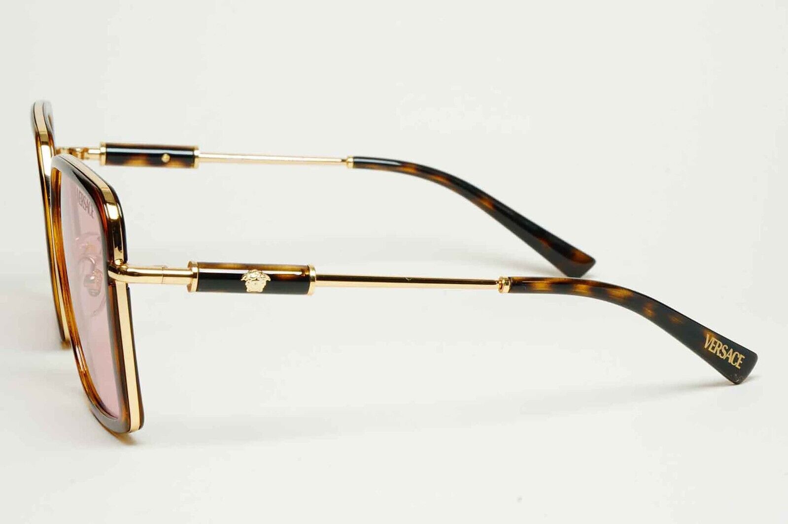 Versace Sunglasses Oversized Square Brown Gold Pink MOD VE 2261 1002/84 56mm