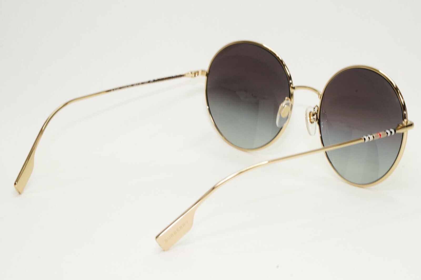 Burberry Sunglasses Round Gold Grey Gradient Metal Pippa BE 3132 1109/8G 58mm