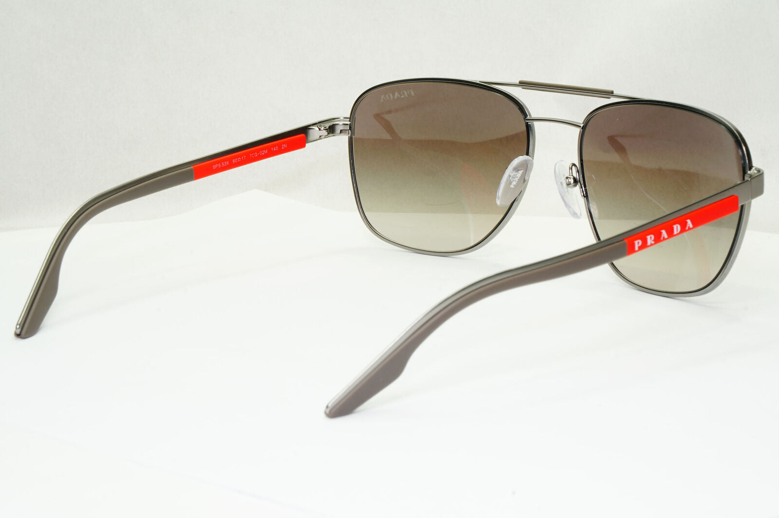 Prada Sunglasses Gunmetal Grey Matte Mirror Silver Pilot PS53XS SPS 53X 7CQ-02M