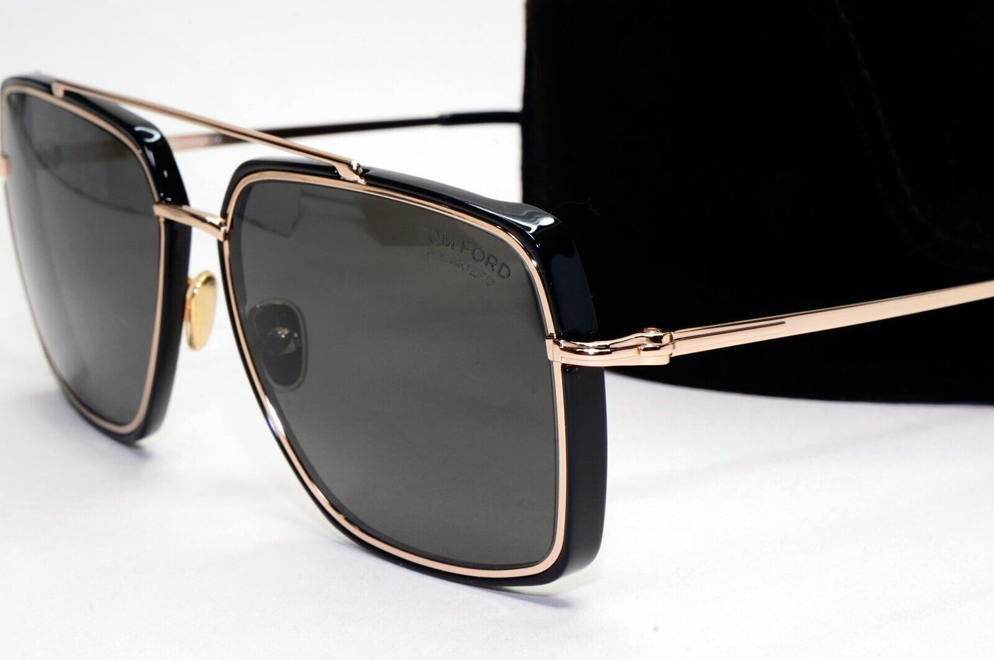 Tom Ford Sunglasses Lionel Polarised Gold Black Navigator FT0750 TF 750 01D 60mm