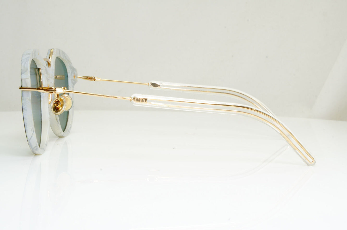 Authentic DIOR Womens Mirror Boxed Sunglasses Gold Square Eclat GBZ0J 29110