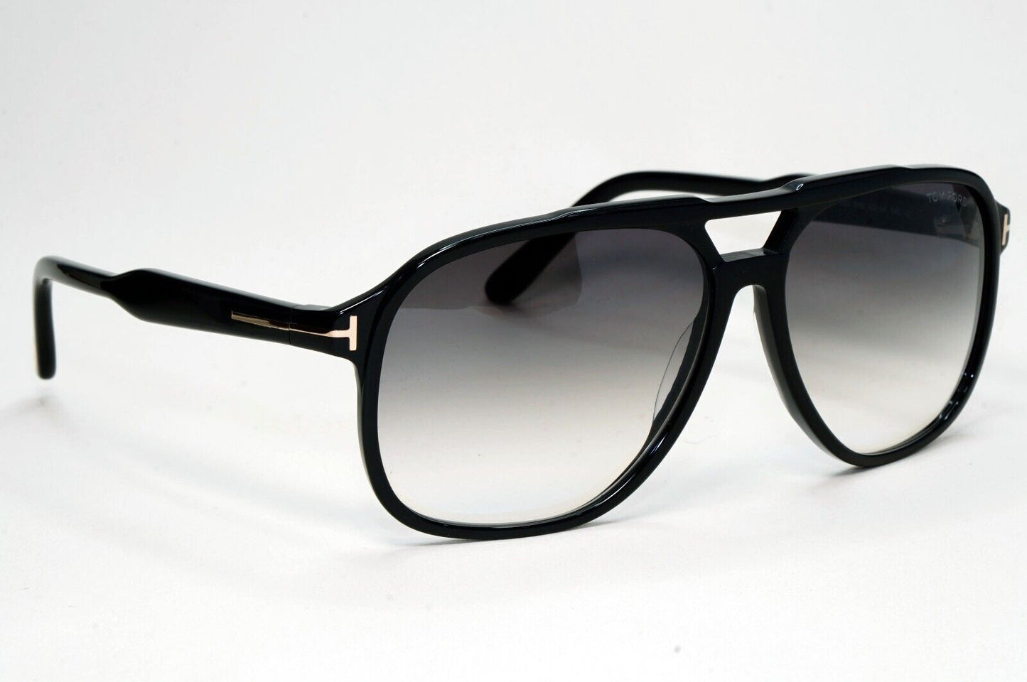 Tom Ford Sunglasses Raoul Black Glossy Pilot Gradient Grey TF 753 FT0753 01B