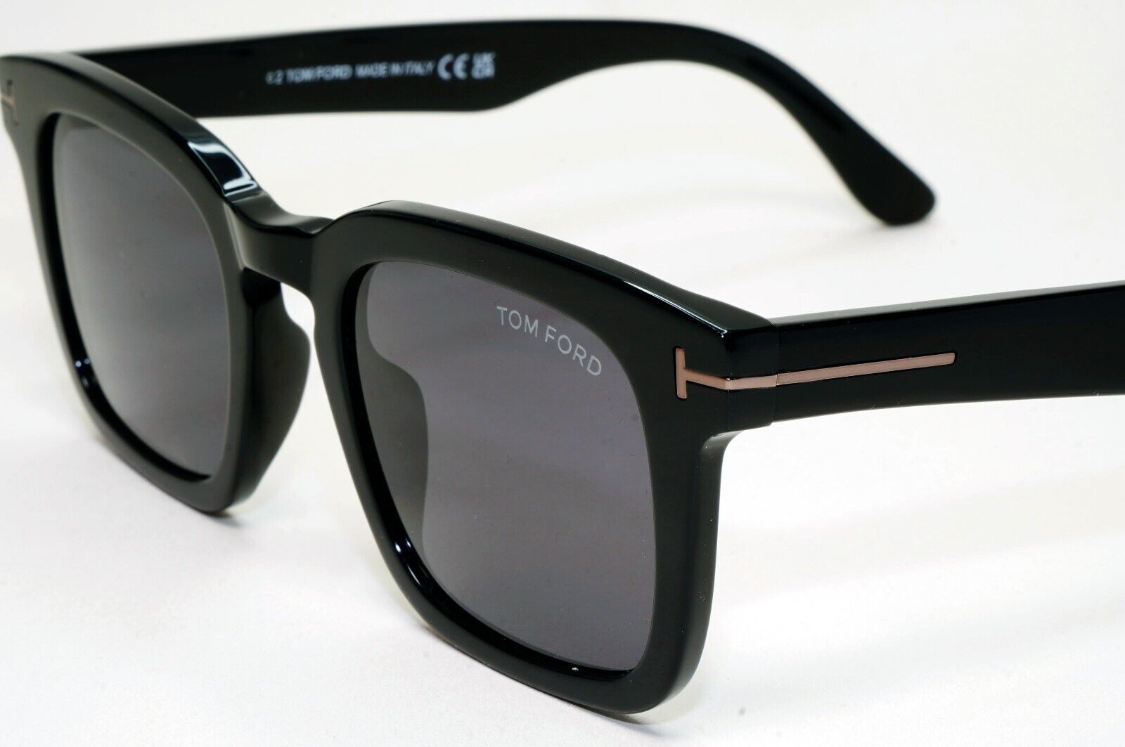 Tom Ford Sunglasses Dax Black Glossy Square Grey TF 751-N FT0751-N 01A 50mm