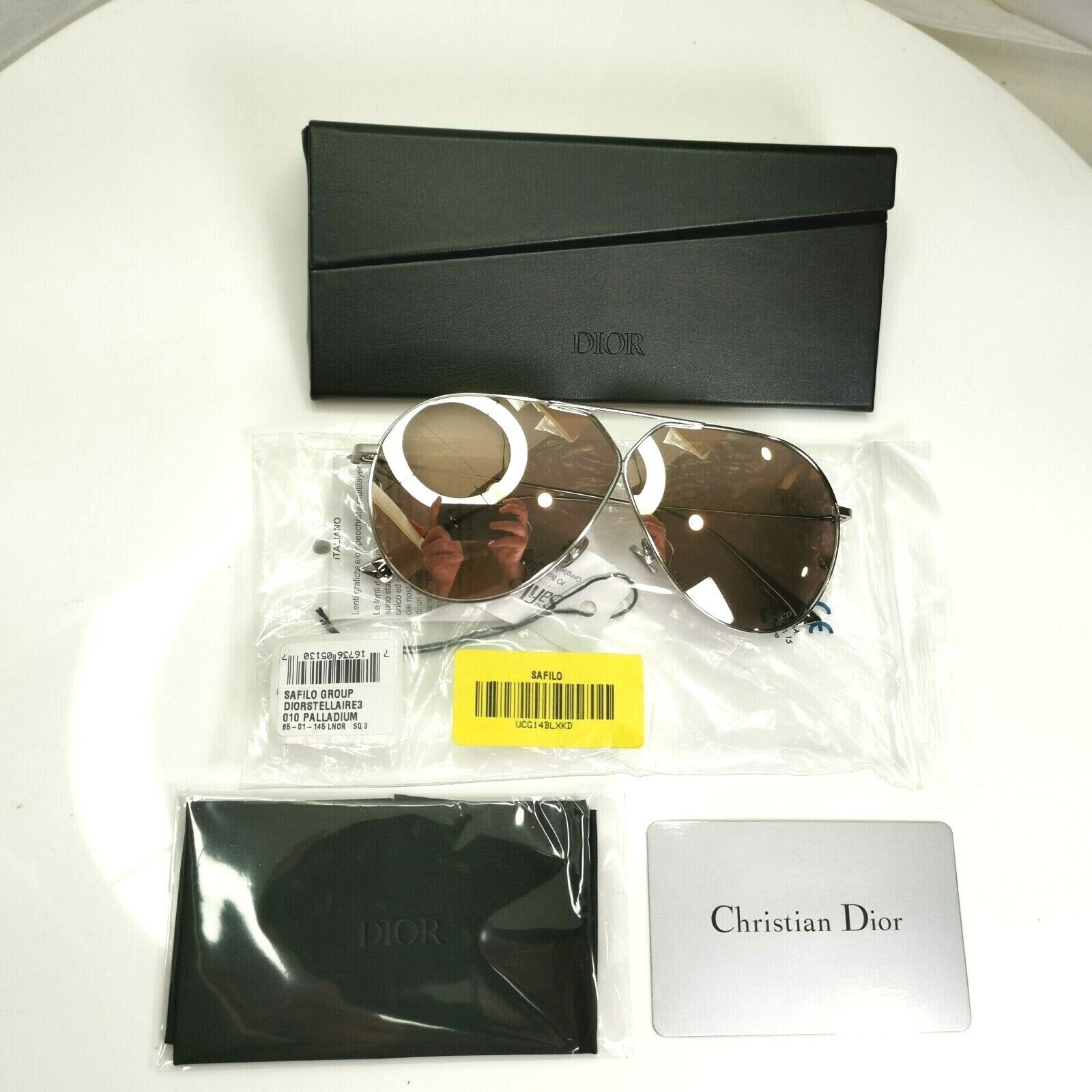 Dior Mirror Palladium Gold Pilot Metal Sunglasses Mens Womens Stellaire 3 010SQ