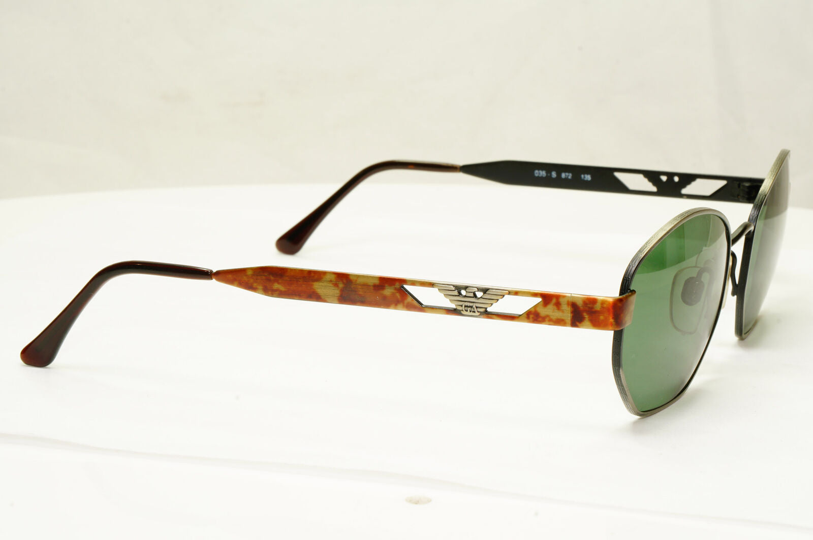 Emporio Armani 1997 Vintage Sunglasses Mens Womens Green Brown Eagle 035-S 872