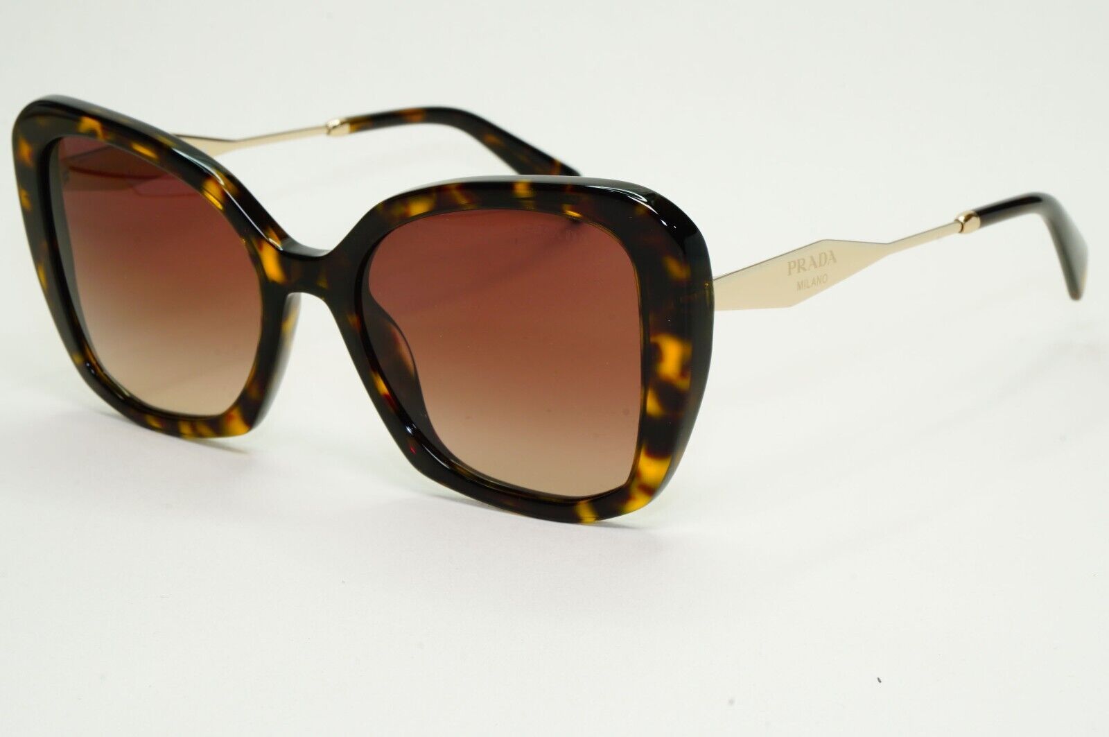 Prada Sunglasses Brown Tortoiseshell Gradient Gold PR03YS SPR 03Y 2AU-6S1 53mm