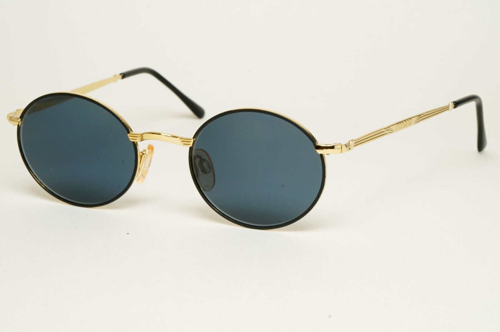 Versus Sunglasses 1996 by Gianni Versace Vintage Round Gold Grey MOD E74 COL 09M