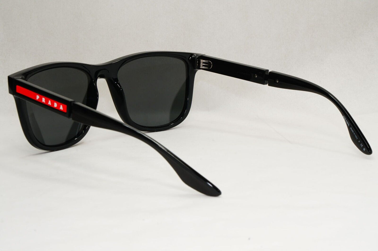 Prada Black Sunglasses Square Red Stripe Fashion PS04XS SPS 04X 1AB-5S0