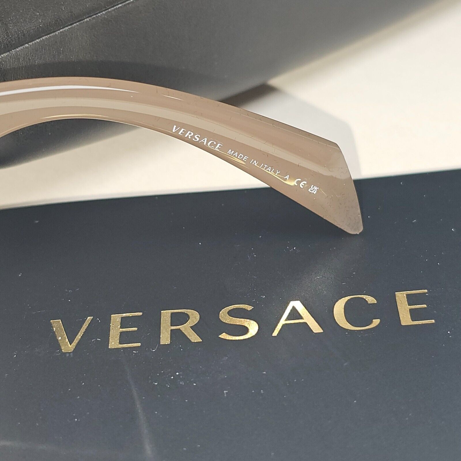 Versace Sunglasses Brown Gold Medusa Grey Square MOD VE 4440-U 5407/3 56mm