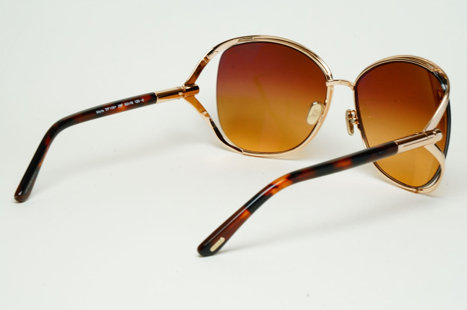 Tom Ford Sunglasses Marta Gold Brown Gradient Square FT1091 TF 1091 28F 62mm
