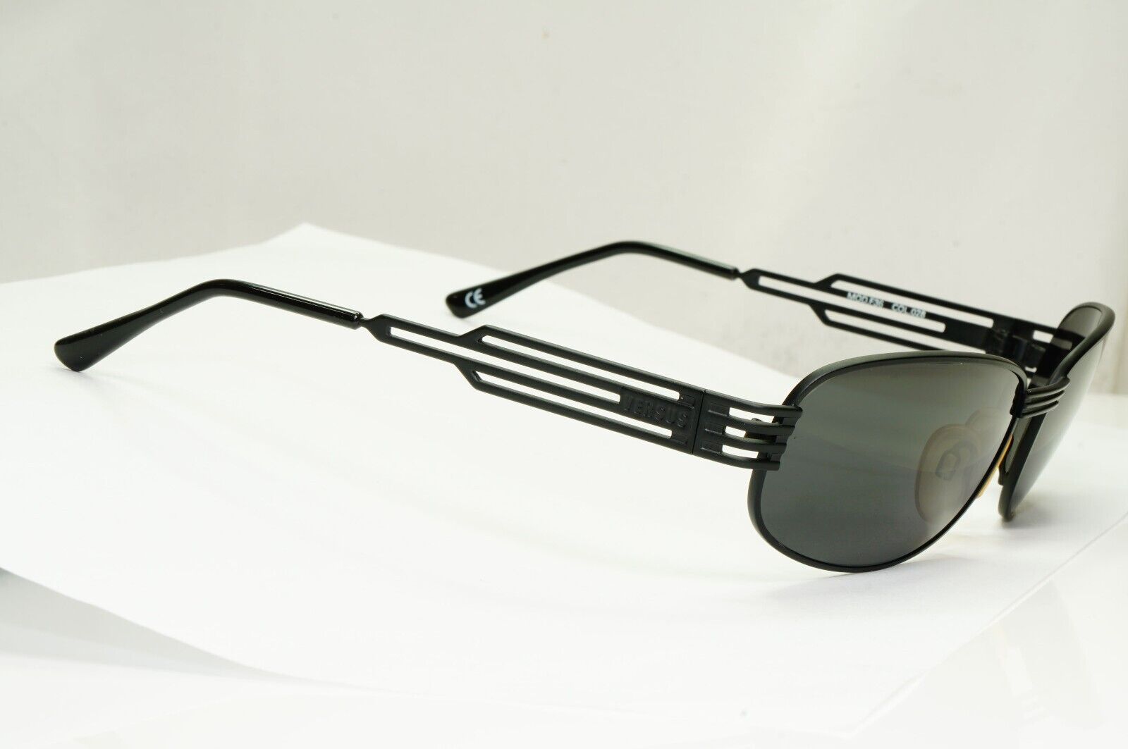 Versus 1996 by Gianni Versace Vintage Matte Black Sunglasses MOD F36 COL 028