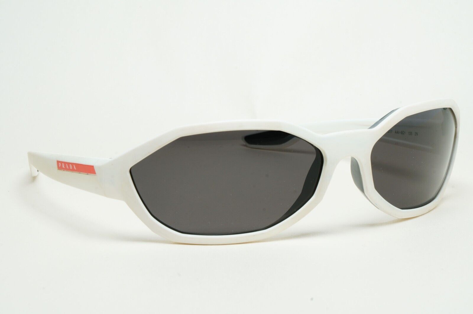 Prada Sunglasses White Black Wrap Angular PS04US SPS 04U AAI-9Q1 231124