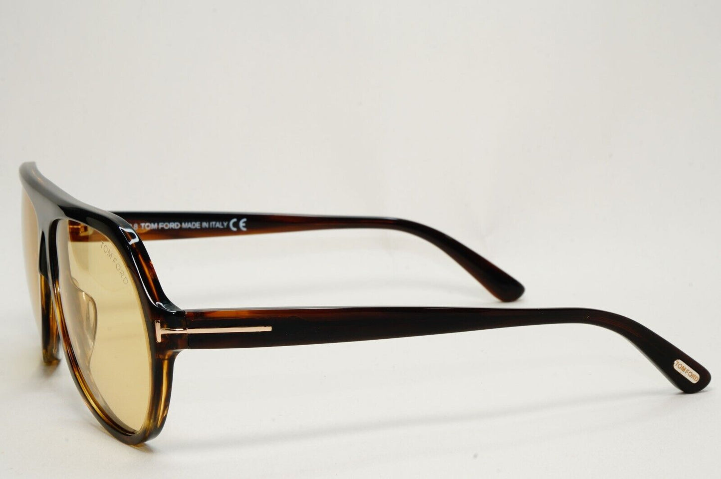 Tom Ford Sunglasses Thomas Brown Yellow Gold Pilot Navigator FT0732 TF 732 56N