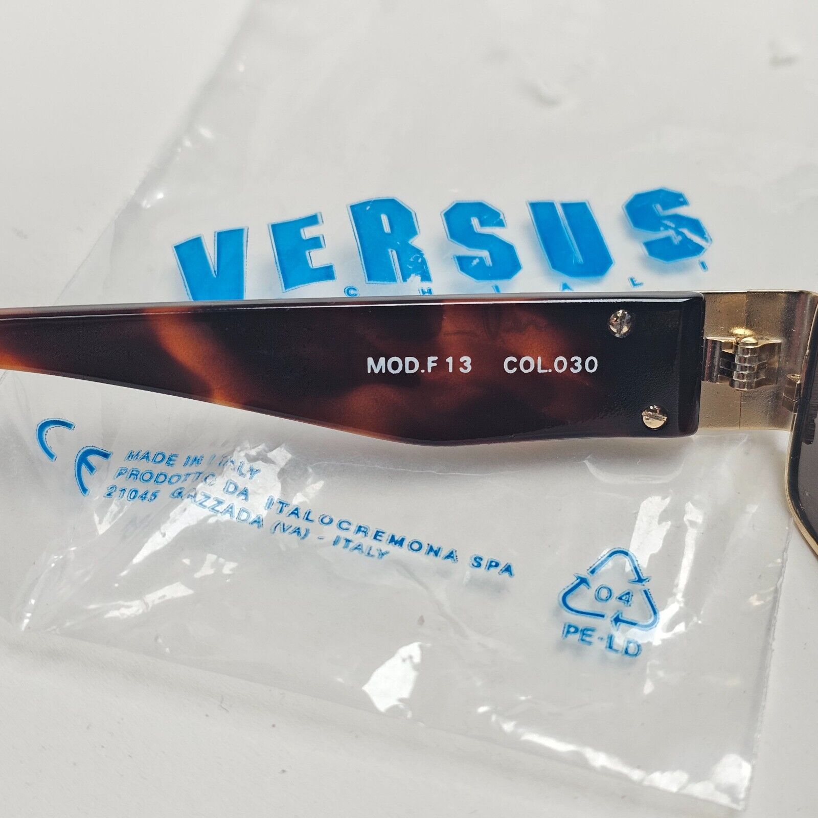 DAMAGED Versus Sunglasses 1996 by Gianni Versace Vintage Gold MOD F13 COL 030