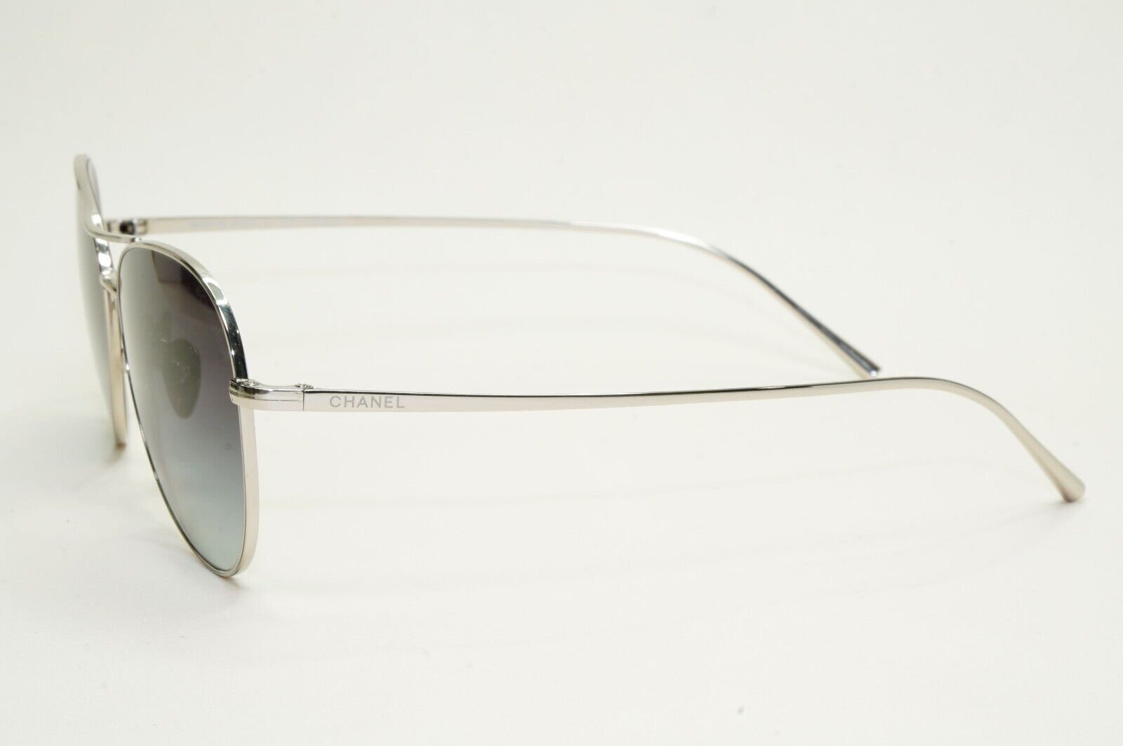 Chanel Sunglasses Titanium Silver Pilot Grey Gradient Metal 4259-T c.124/S6 56mm