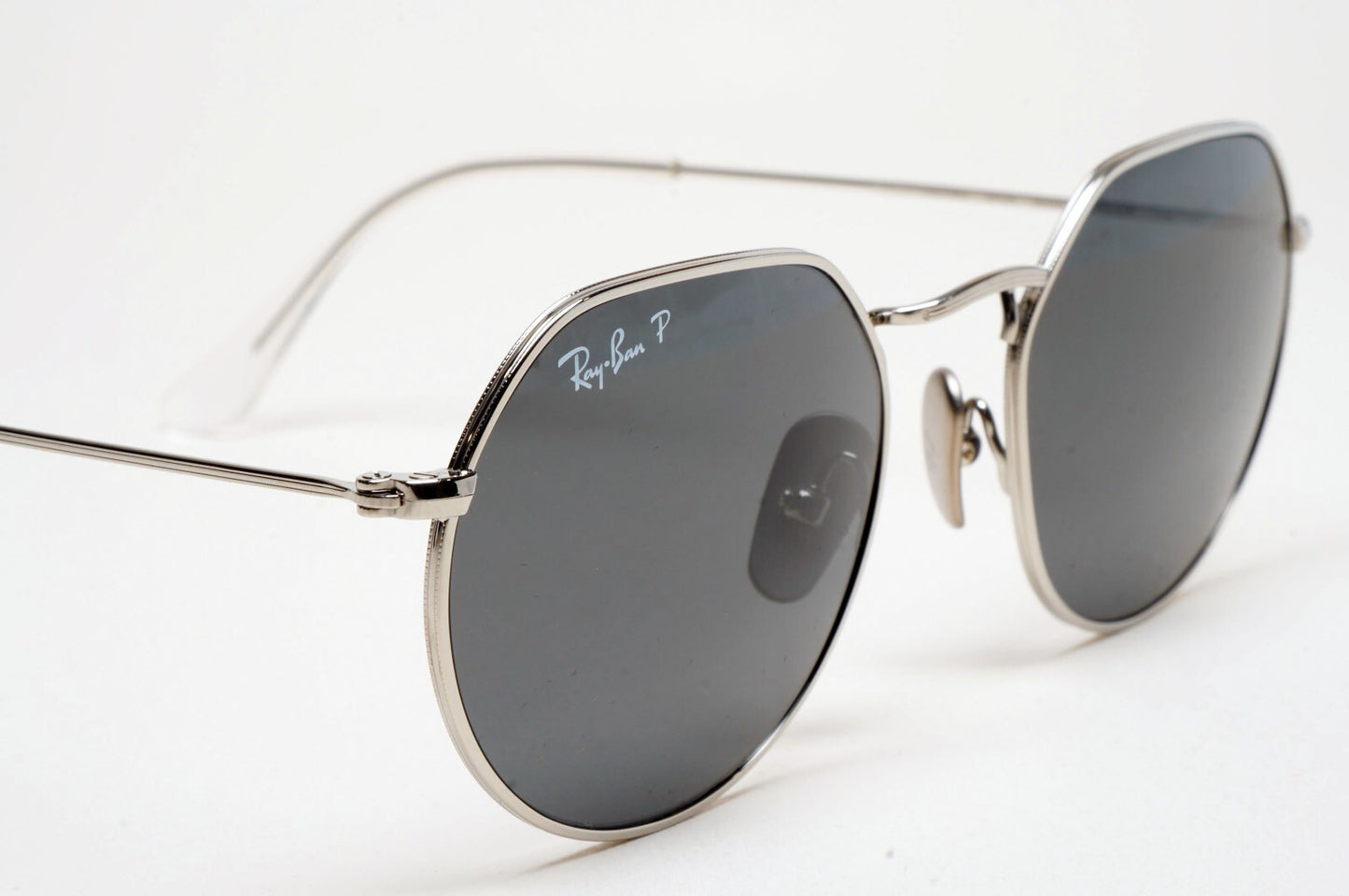 Ray-Ban Sunglasses Jack Titanium Polarised Silver Black RB 8165 9209/48 51mm