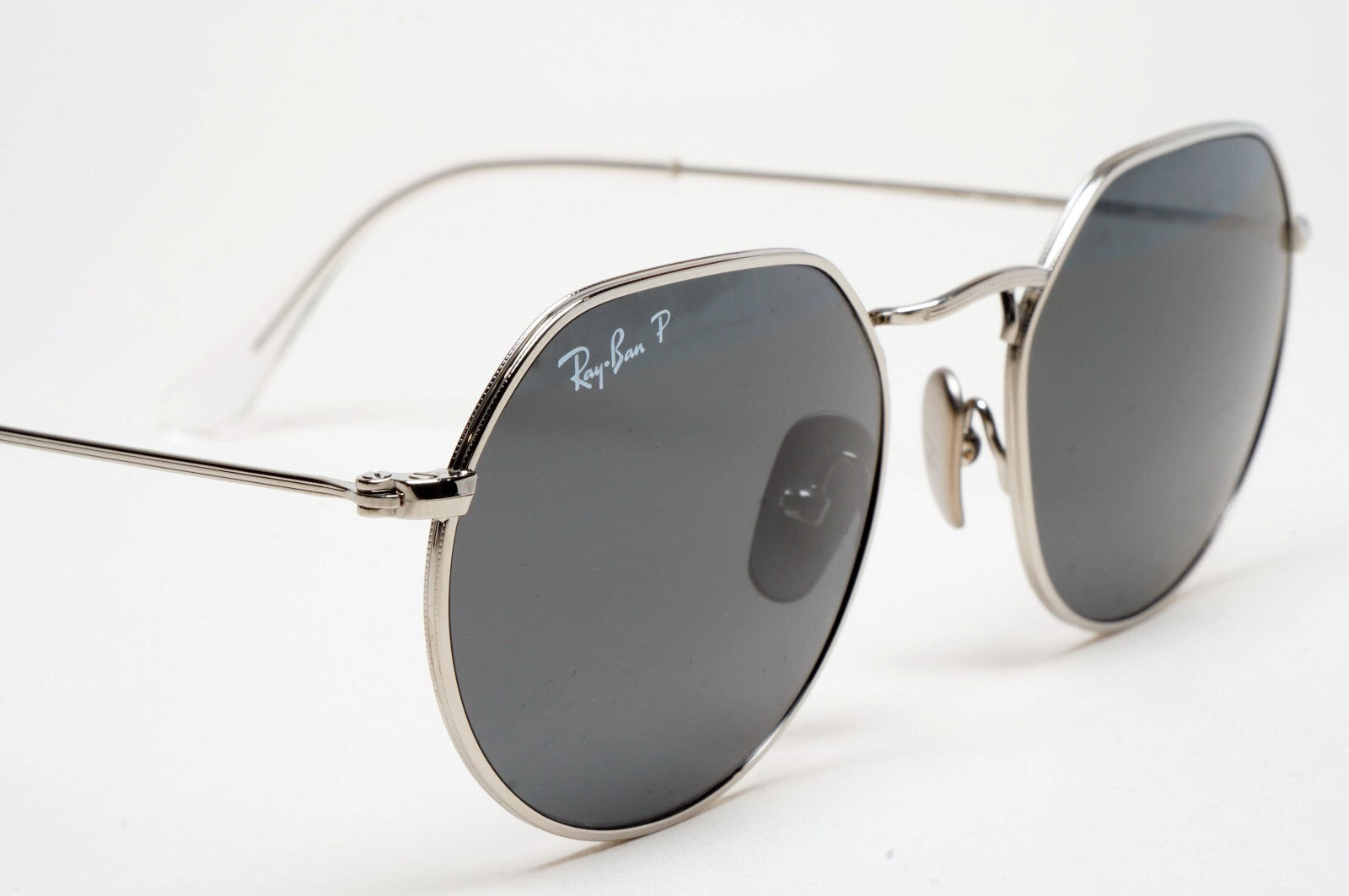 Ray-Ban Sunglasses Jack Titanium Polarised Silver Black RB 8165 9209/48 51mm