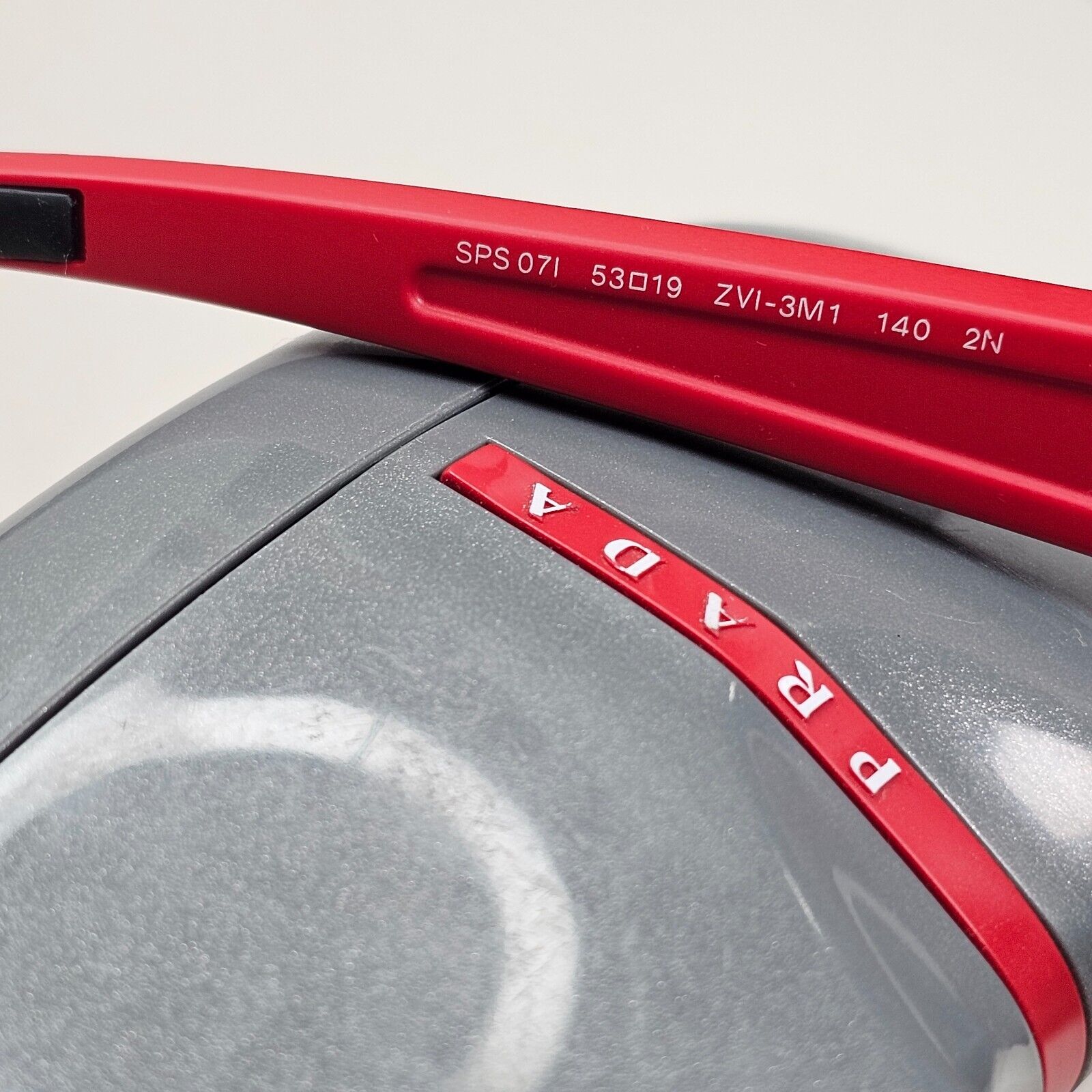 Prada Sunglasses 2007 Vintage Rare Red Square PS07IS SPS 07I ZVI-3M1 53mm 270924