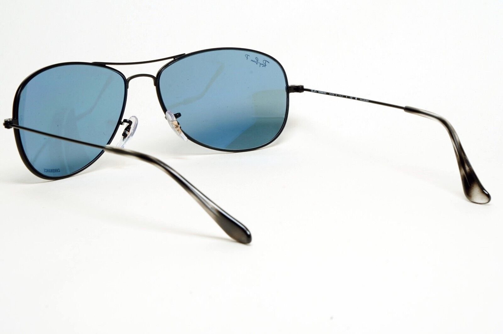 Ray-Ban Sunglasses Polarized Chromance Black Blue Pilot RB 3562 006/BA 59mm