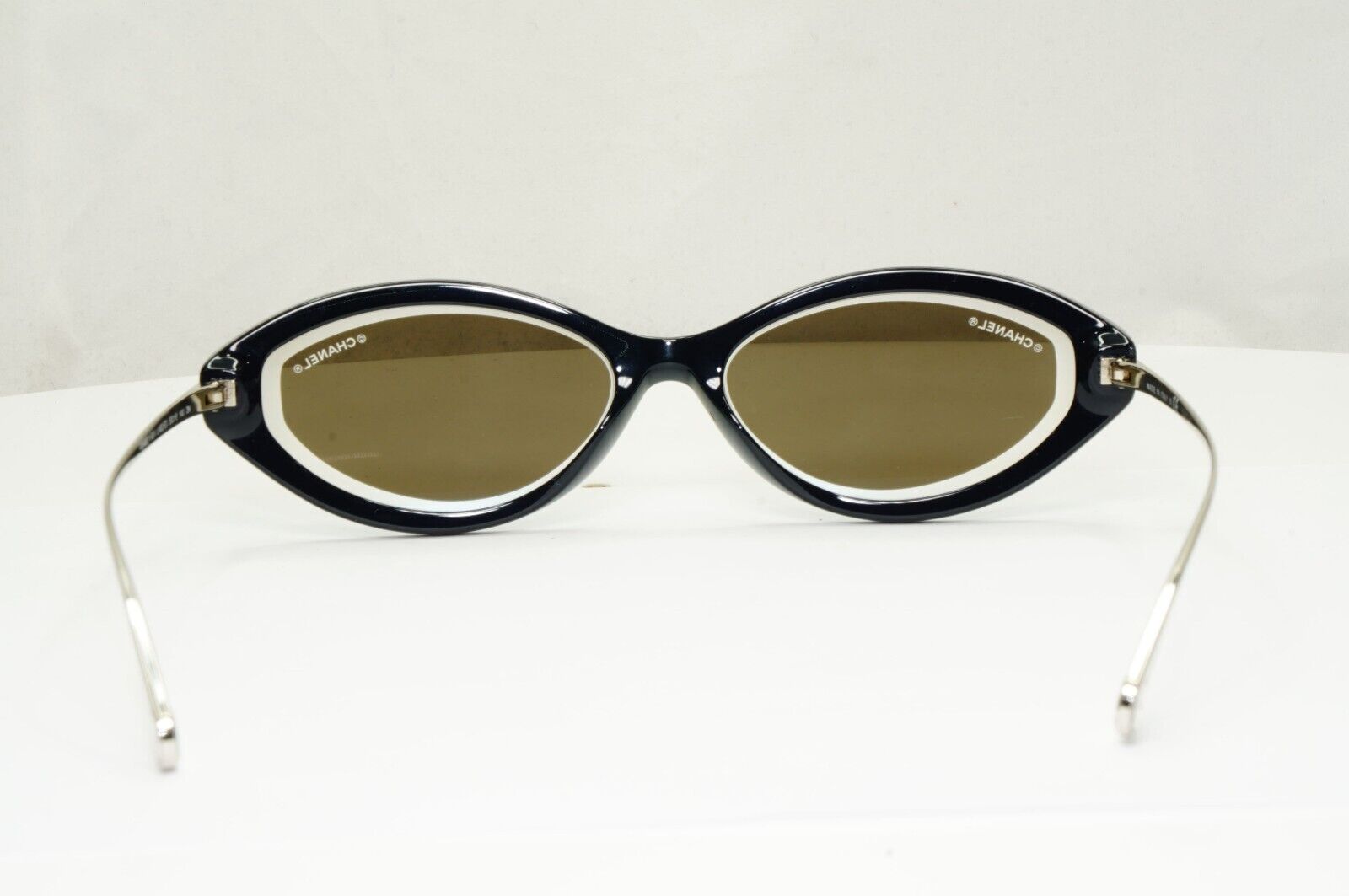 Chanel 2020 Sunglasses Dark Blue Mirror Silver Slim Rectangle 5424 c.1462/ED [A]