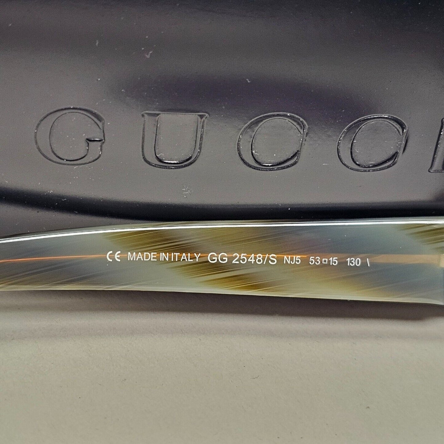 Gucci Sunglasses 1999 Vintage Black Grey Rectangle Small GG 2548/S NJ5 050824