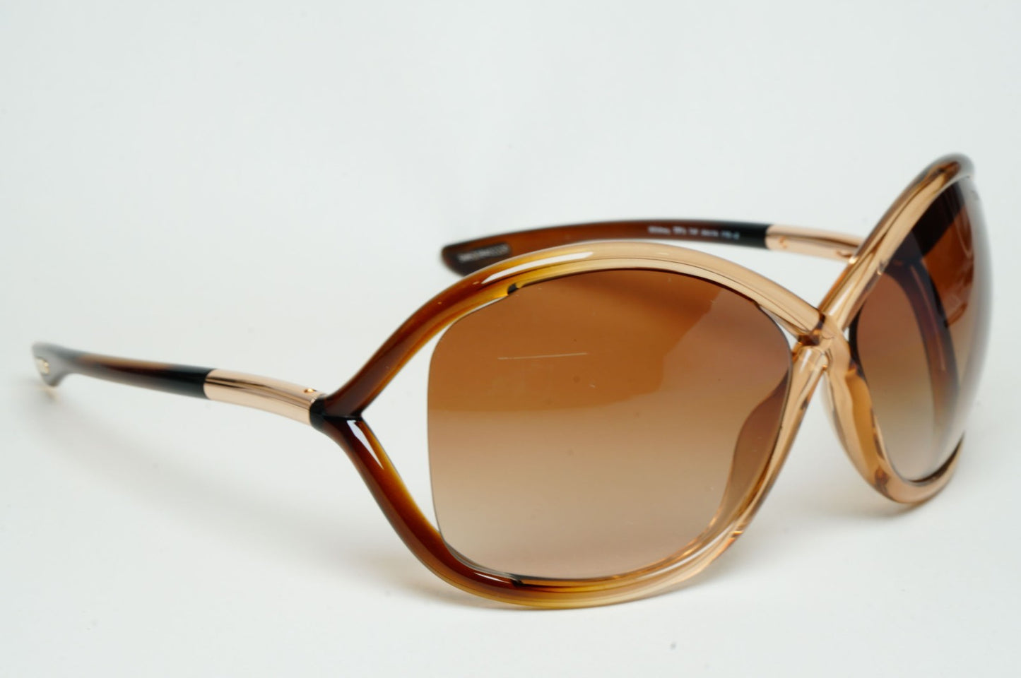 Tom Ford Sunglasses Whitney Gold Brown Gradient Wrap FT0009 TF 9 74F