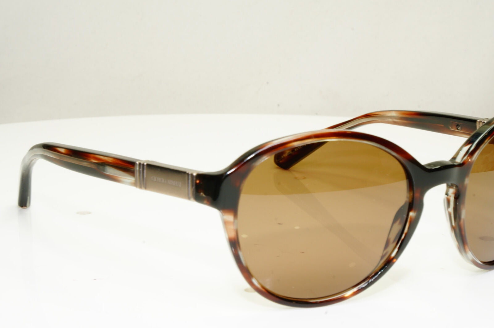 Giorgio Armani Round Brown Tortoise Sunglasses Womens AR 8006 5036/13 30087