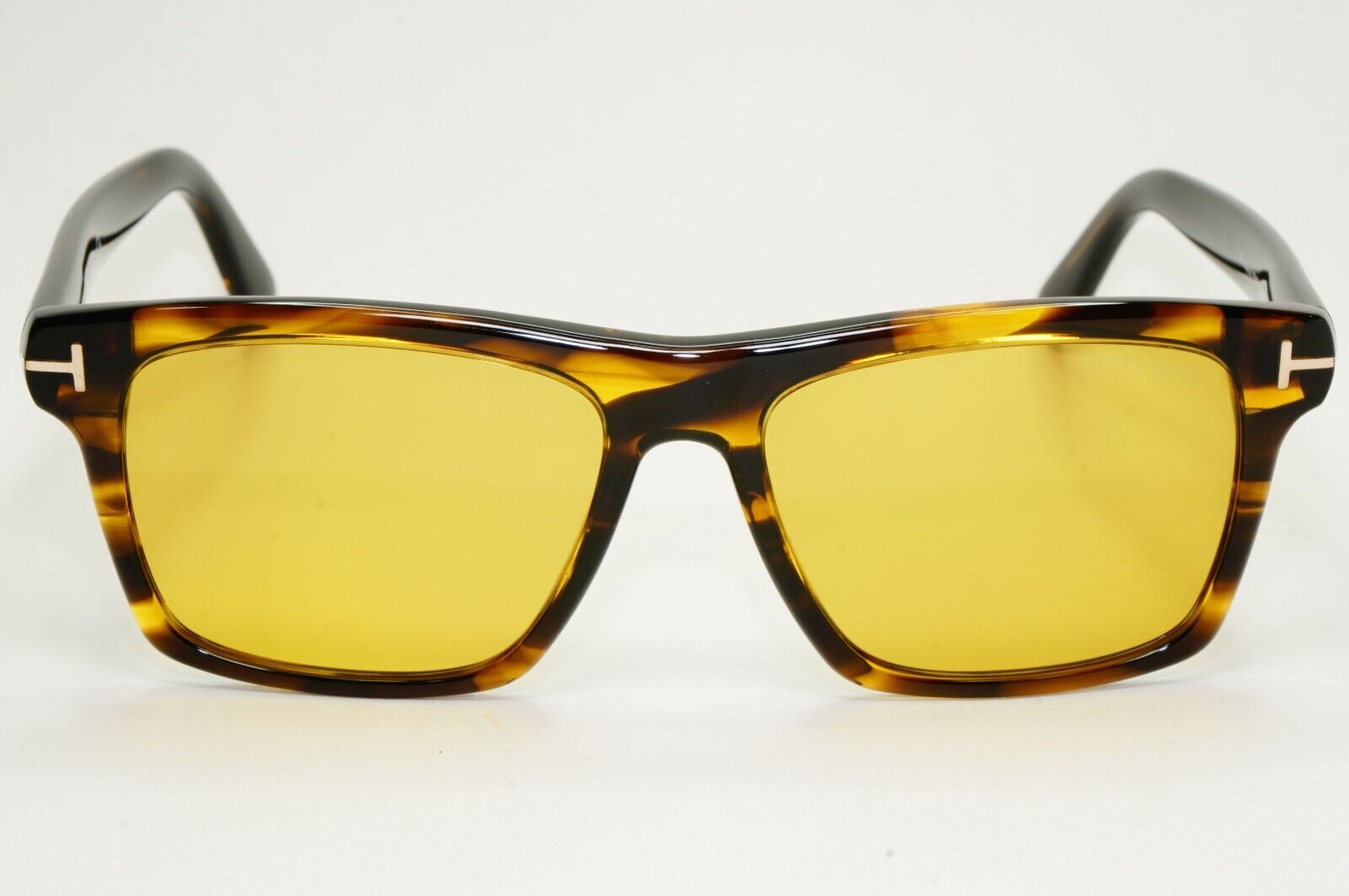 Tom Ford Sunglasses Buckley-02 Large Brown Square Yellow TF 906 55E FT0906