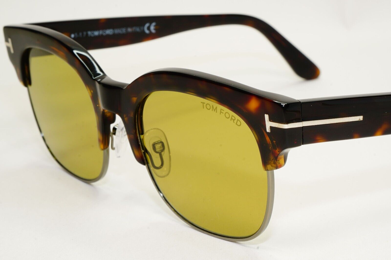 Tom Ford Sunglasses Harry-02 Glass Lens Brown Green Square FT0597 TF 597 52N