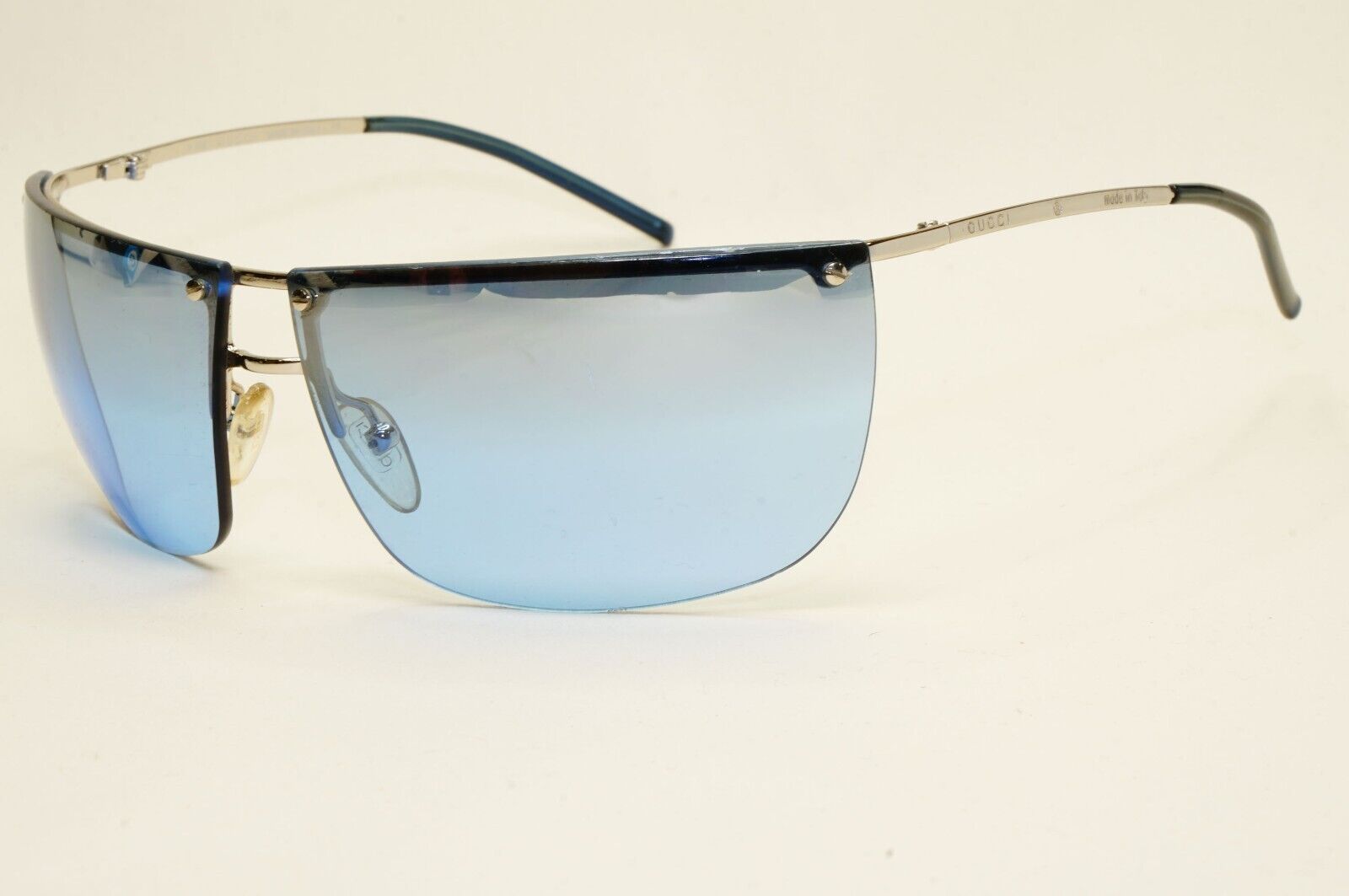 Gucci Sunglasses 2006 Vintage Blue Mirror Silver Wrap GG 2652/S YB7NL 081024