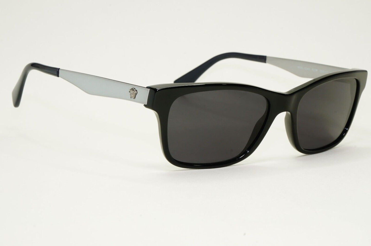 Versace Sunglasses Black Silver Blue Square Rectangle MOD VE 3245 5238 55mm