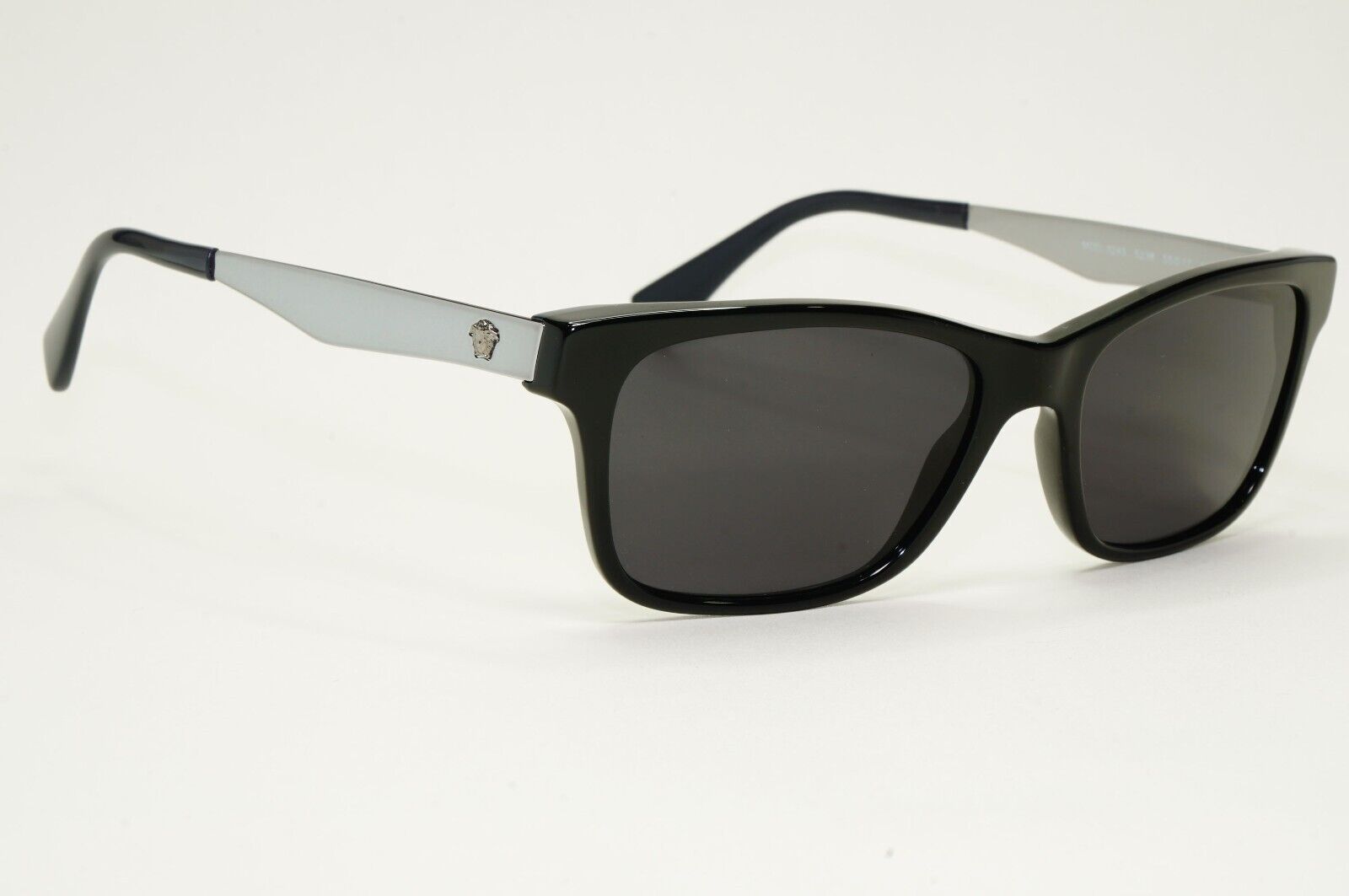 Versace Sunglasses Black Silver Blue Square Rectangle MOD VE 3245 5238 55mm