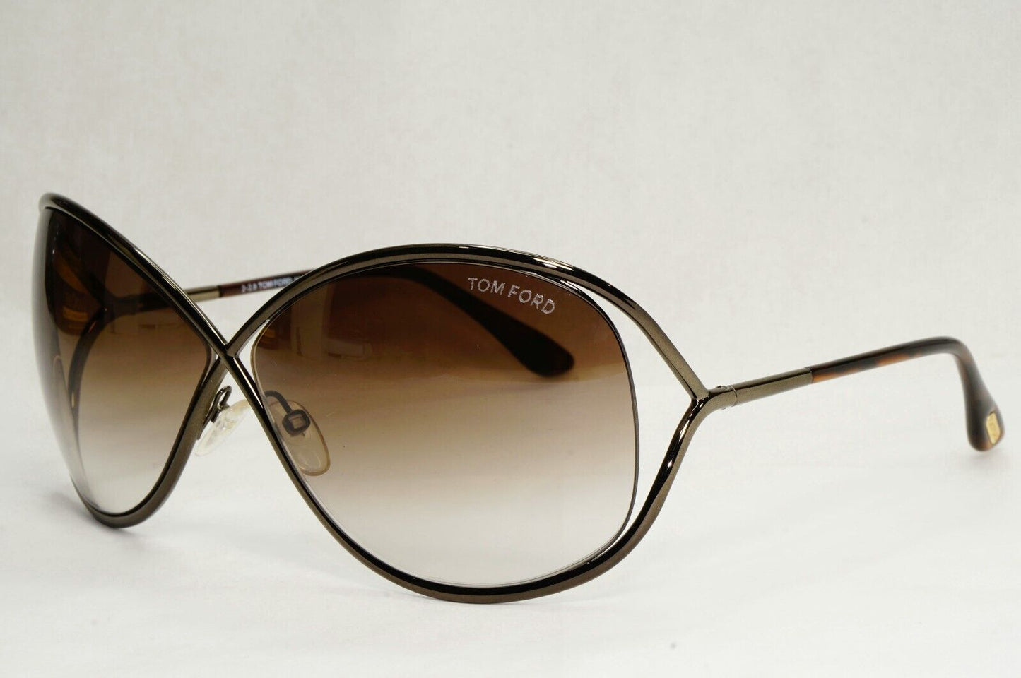 Tom Ford Sunglasses Miranda Gunmetal Brown Gradient Metal FT0130 TF 130 36F