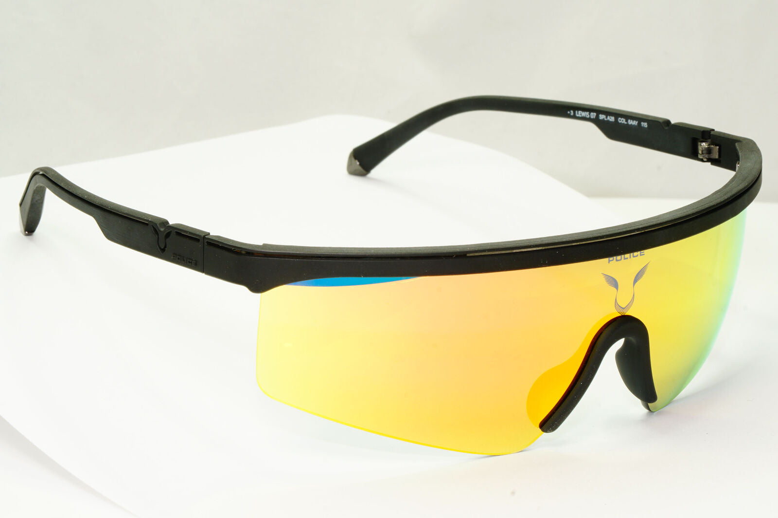 Police Lewis Hamilton F1 Sunglasses Gold Orange Mirror Shield SPL A28 COL 6AAY