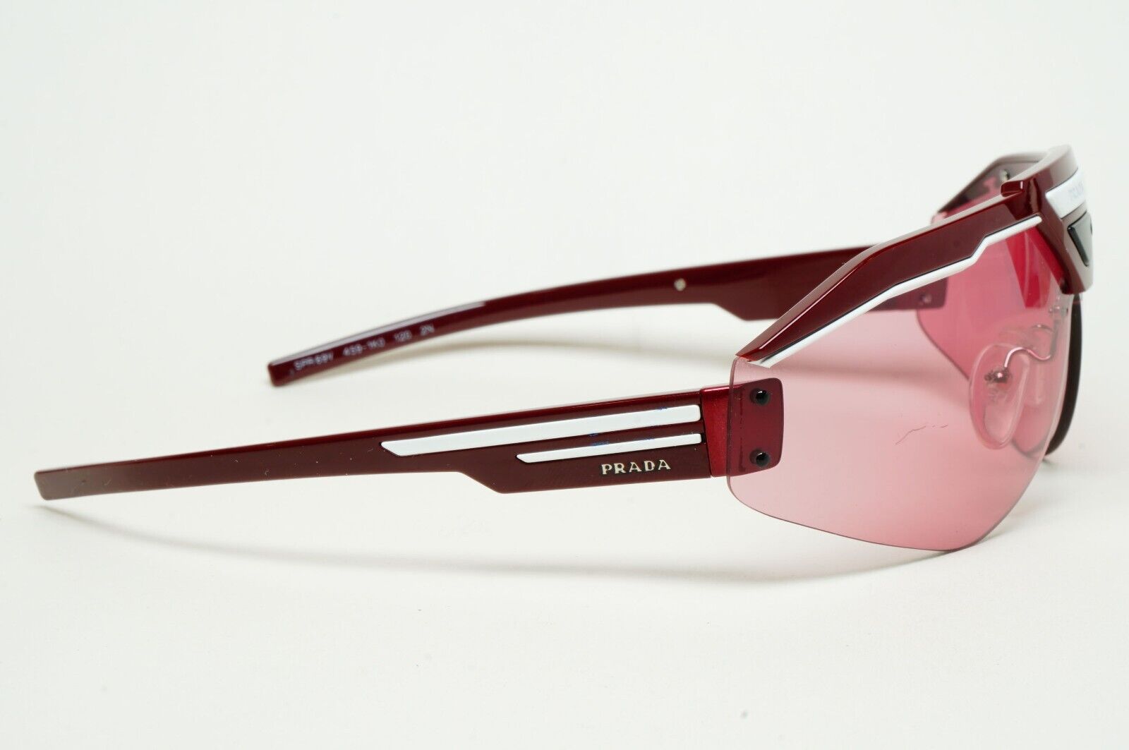 Prada Sunglasses Bordo Brown Shield Wrap PR69VS SPR 69V 459-1K0 231124