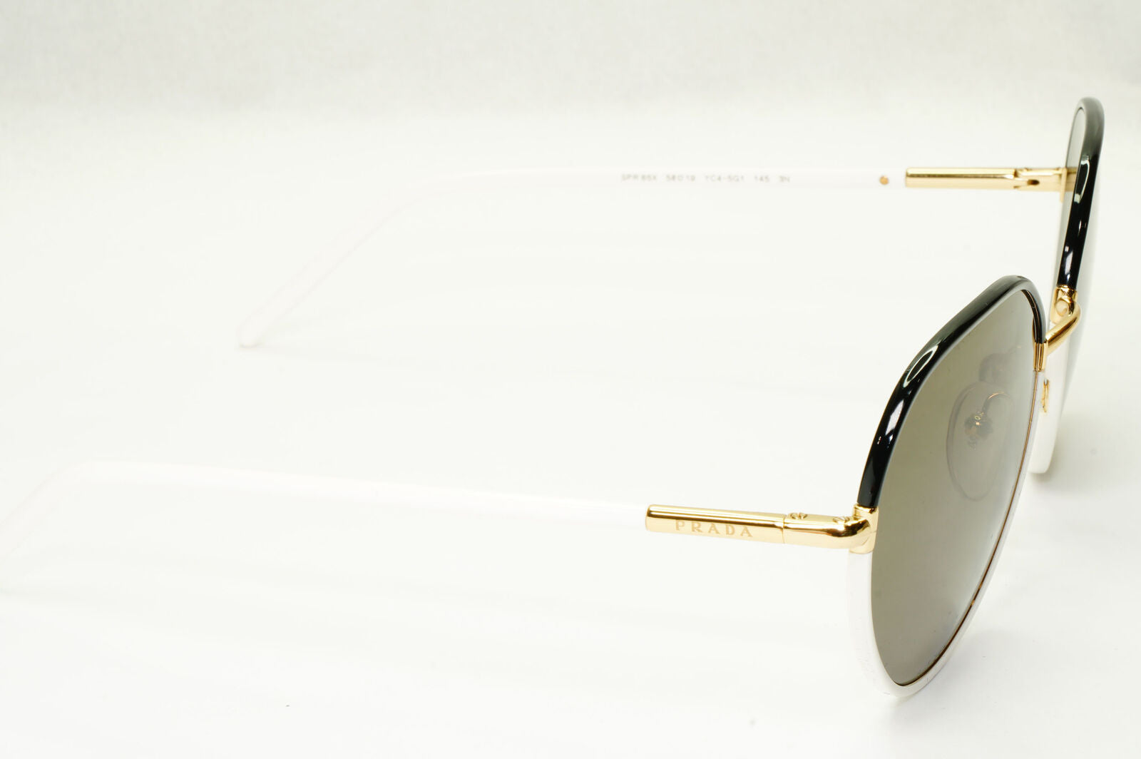 Prada Sunglasses Brown Gold Black White Round PR65XS SPR 65X YC4-5G1