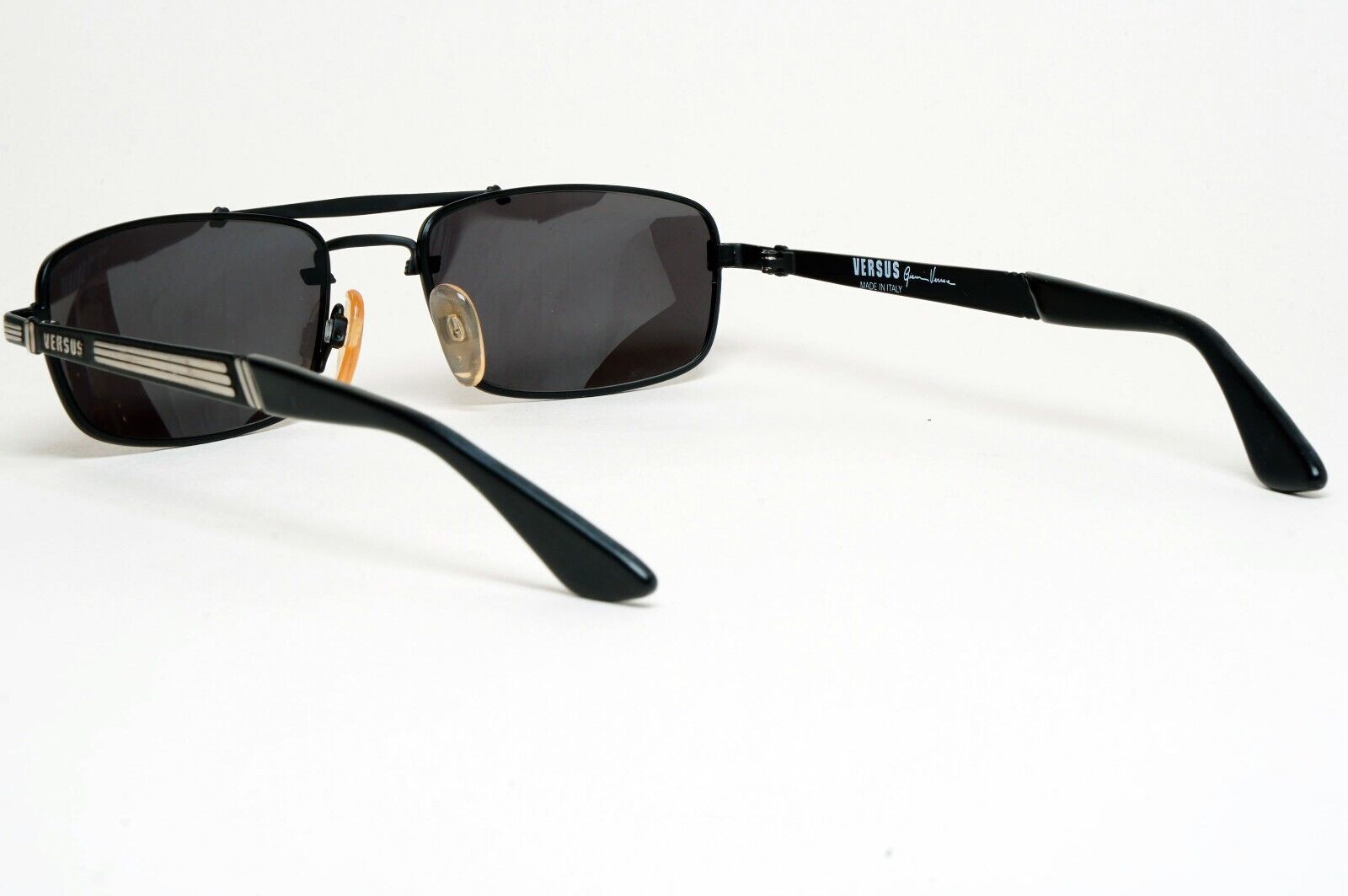 Versus Sunglasses 1996 by Gianni Versace Vintage Rectangle Black MOD F06 COL 35M