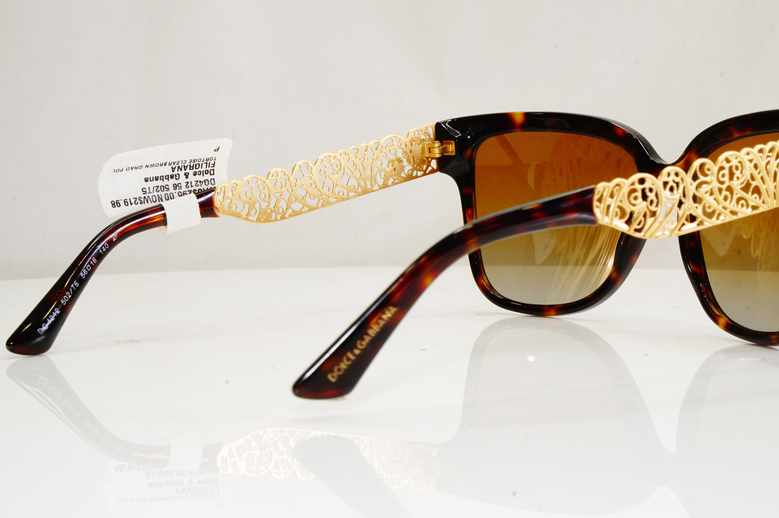 Authentic DOLCE & GABBANA Polarized Sunglasses FLOWERS DG 4212 502/T5 28187
