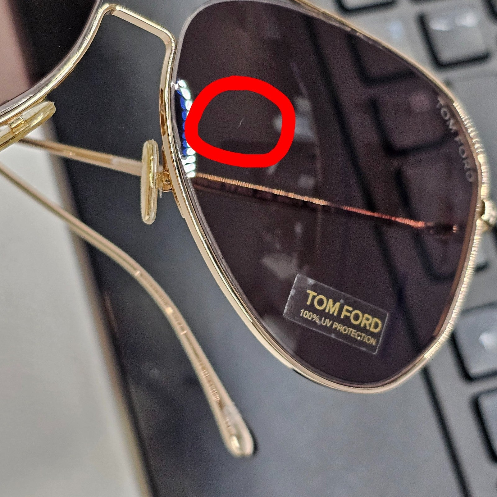 Tom Ford Sunglasses Charles-02 Gold Navigator Pilot FT0853 TF 853 28E 60mm [a]