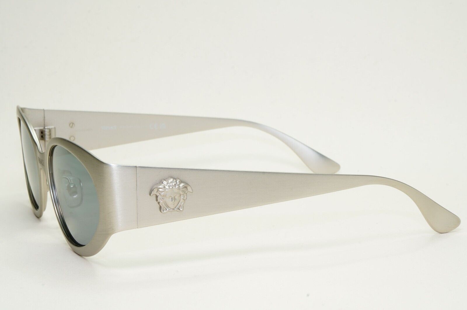 Versace Sunglasses Brushed Silver Medusa Grey Silver Mirror MOD VE 2263 1266/6G