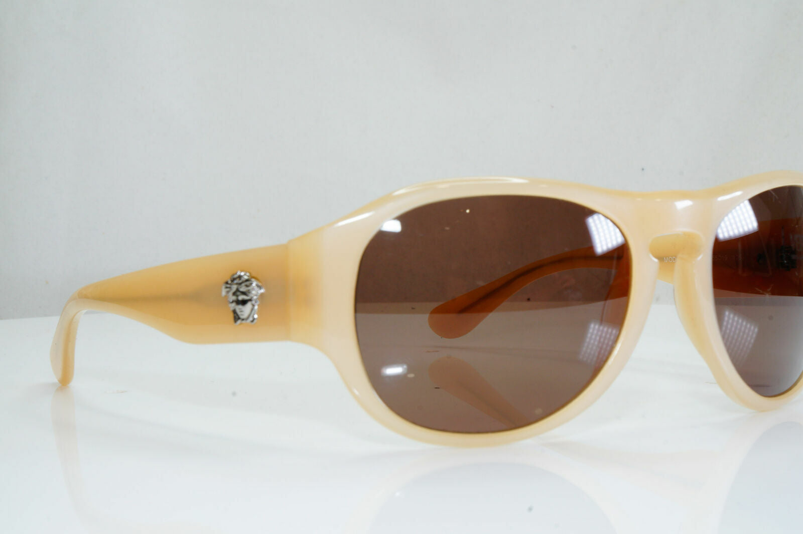 Versace Nude Silver Medusa Beige Sunglasses Square Womens 4058 329/3 28505