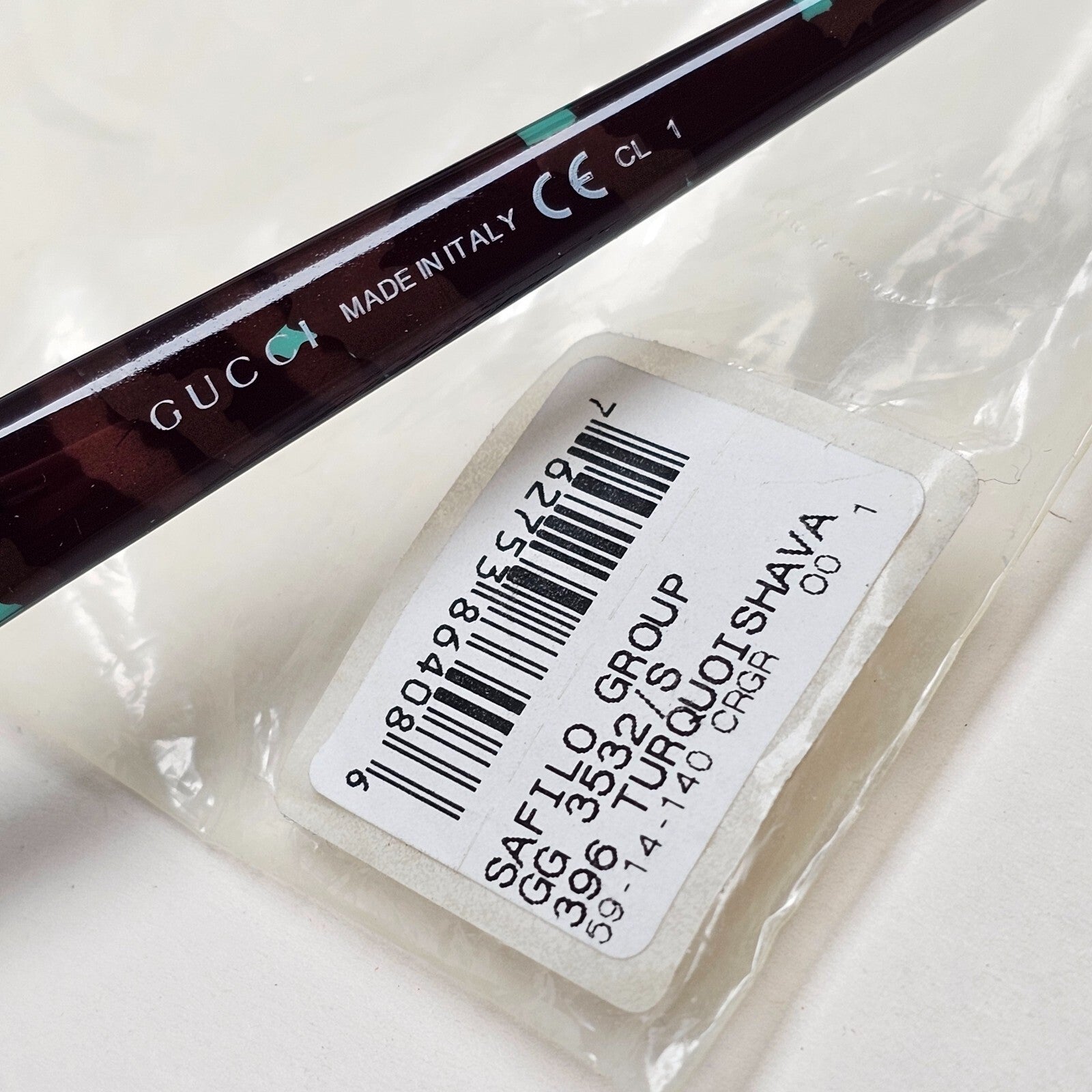 Gucci Sunglasses 2010 Vintage Unisex Turquoise Havana Grey GG 3532/S 396O0 59mm
