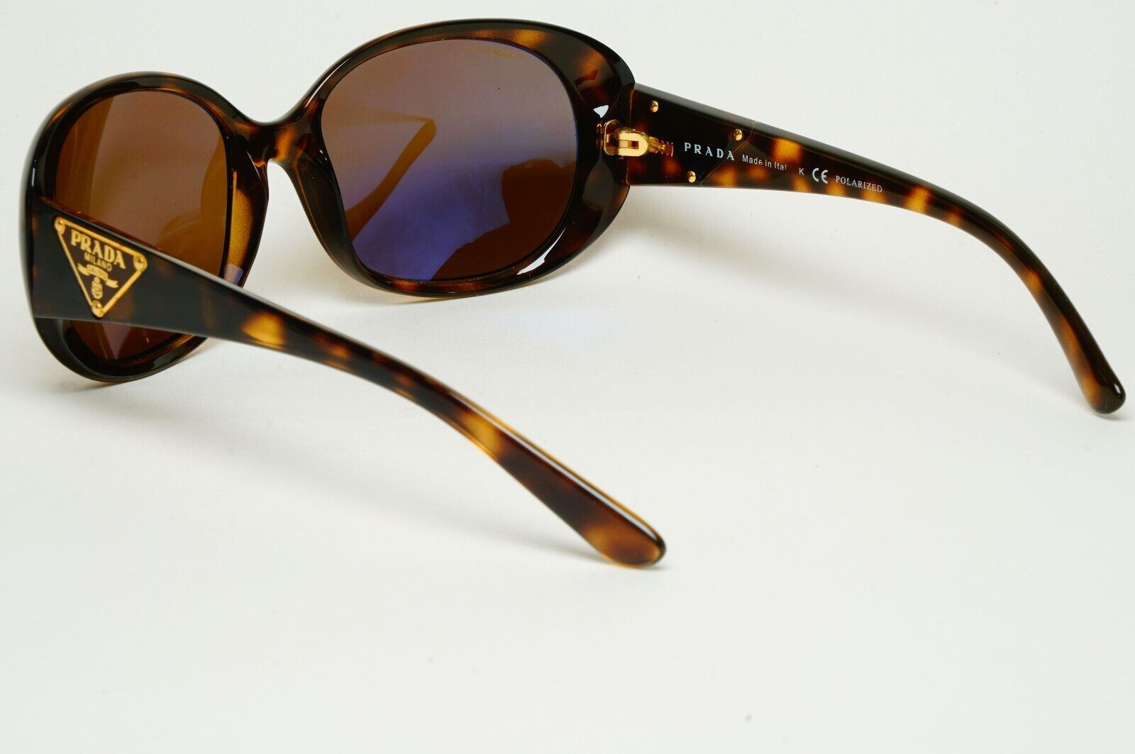 Prada Sunglasses 2010 Triangle Polarised Vintage Brown SPR 27L 2AU-5Y1 220125