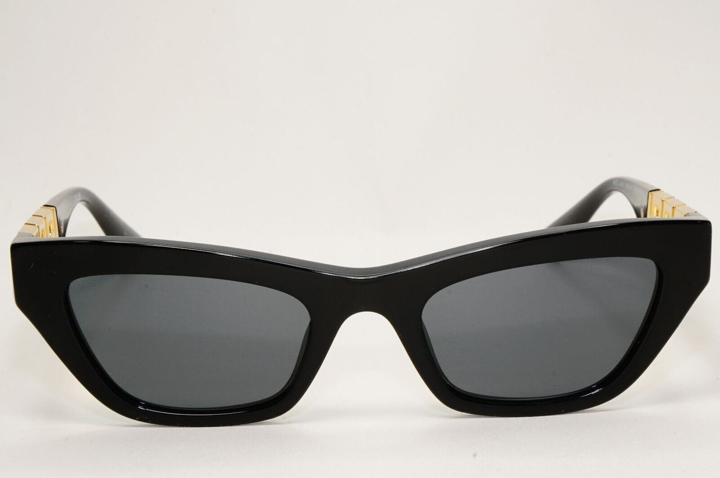 Versace Sunglasses Black Gold Greca Meander Rectangle MOD VE 4419 GB1/87 52mm
