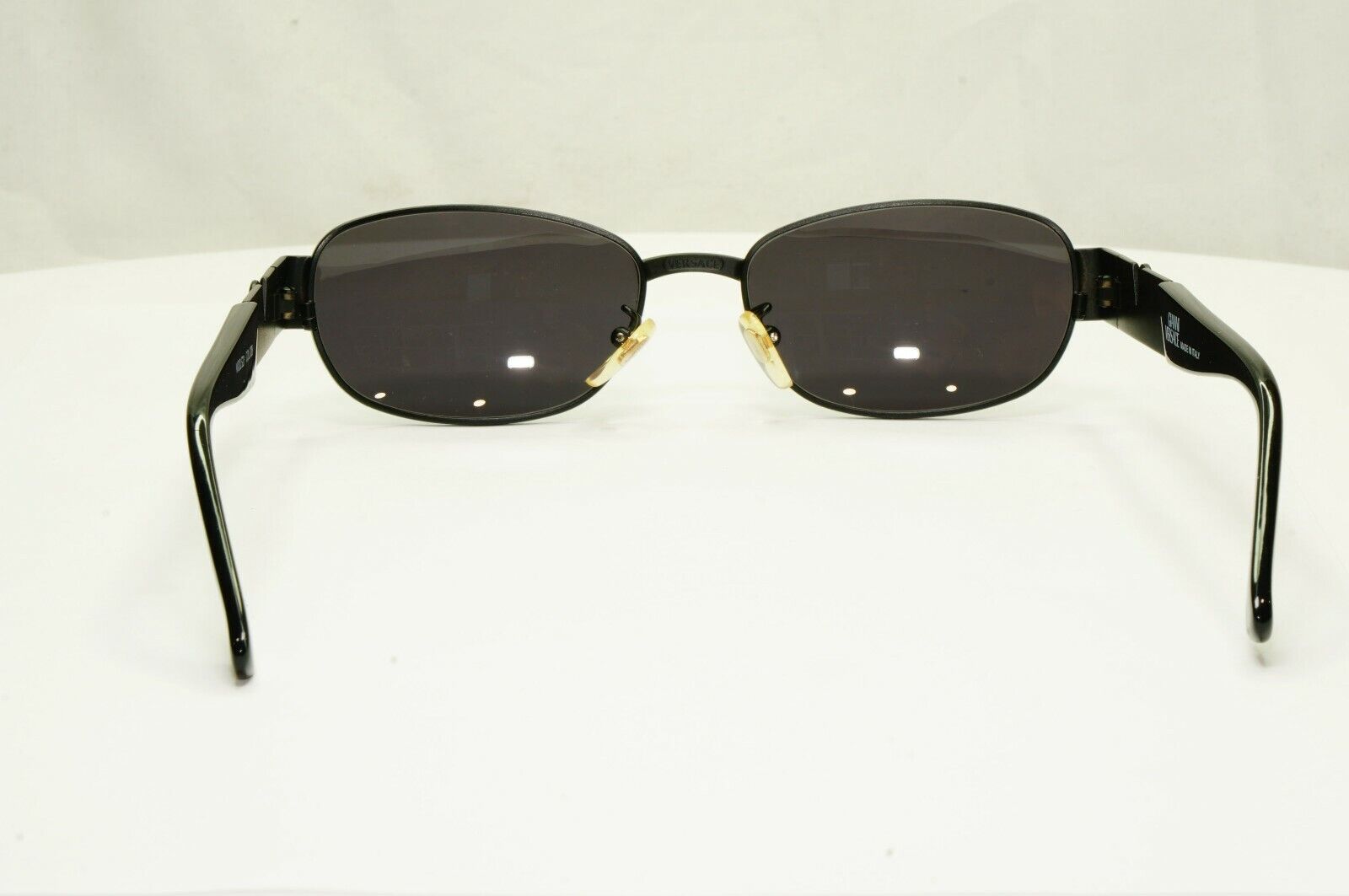 Gianni Versace 1996 Vintage Black Rectangle Metal Sunglasses MOD S21 COL 028