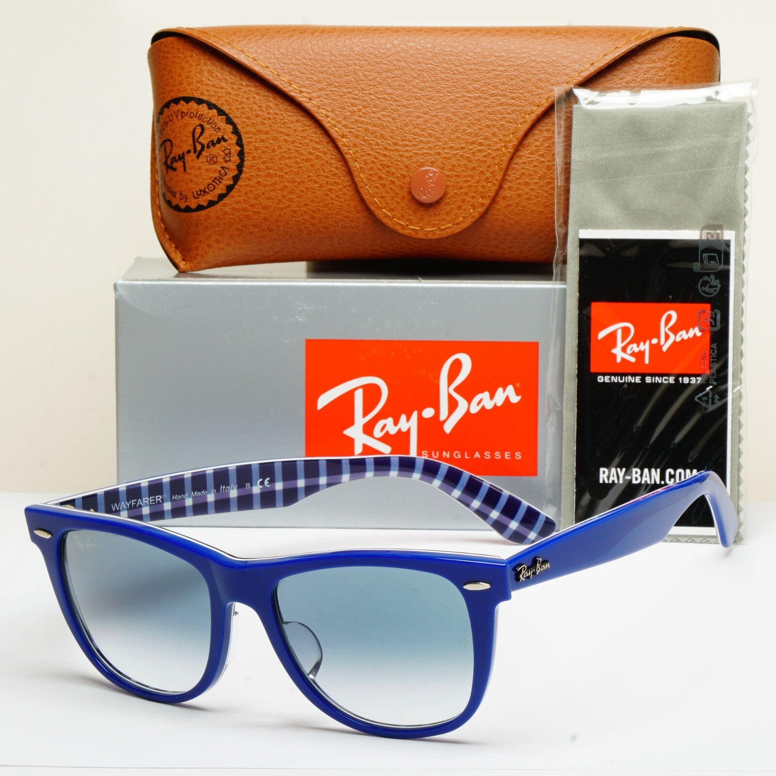 Ray-Ban Sunglasses Wayfarer Large Blue Gradient RB 2140-F 1319/3F 54mm