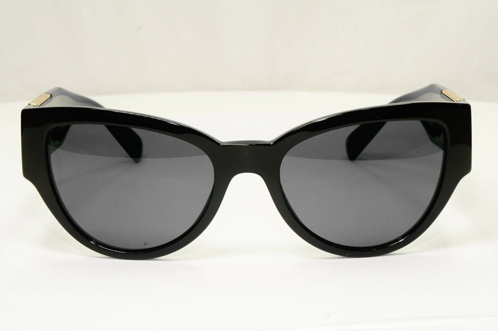 Versace Sunglasses Black Gold Medusa Glossy Square MOD VE4398 GB1/87
