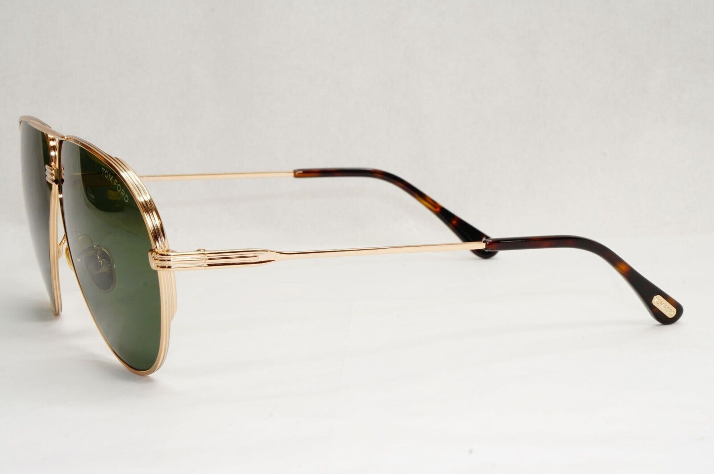 Tom Ford Sunglasses Jet Gold Green Metal Pilot Large FT0734-HTF 734-H 28N 64mm