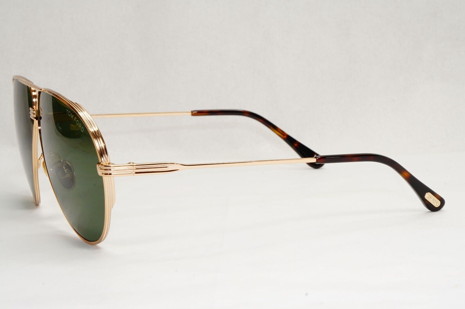 Tom Ford Sunglasses Jet Gold Green Metal Pilot Large FT0734-HTF 734-H 28N 64mm